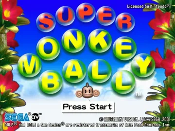 Super Monkey Ball screen shot title